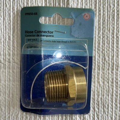 Plumb Pak PP850-66 Brass Hose Adapter 3/4 in. FHT x 3/4 in. MPT x 1/2 in. FPT