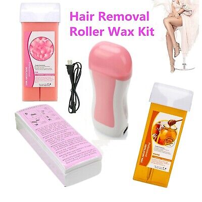 Roll on Depilatory Wax Hot Wax Warmer Heater cartridge Hair Removal Waxing Kit