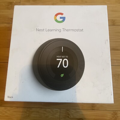 SEAL Google Nest 3rd Gen Learning Thermostat T3016US Matte Black 813917020210