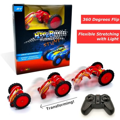 Hyper Runner Stunt - Red. Remote Control Race Car Performs High-Speed Stunts