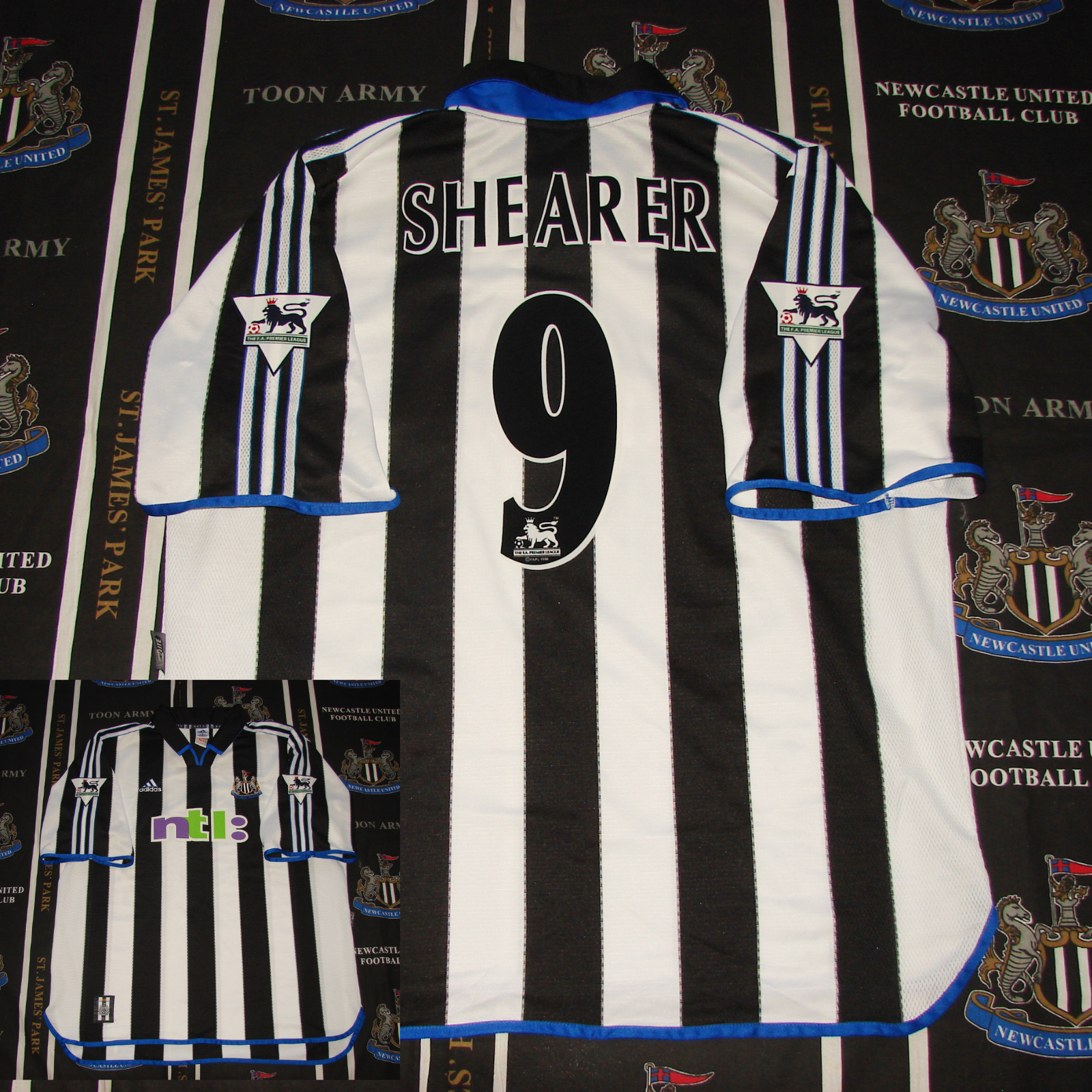 Newcastle United Home Football Shirt Jersey 2000 2001 Adidas