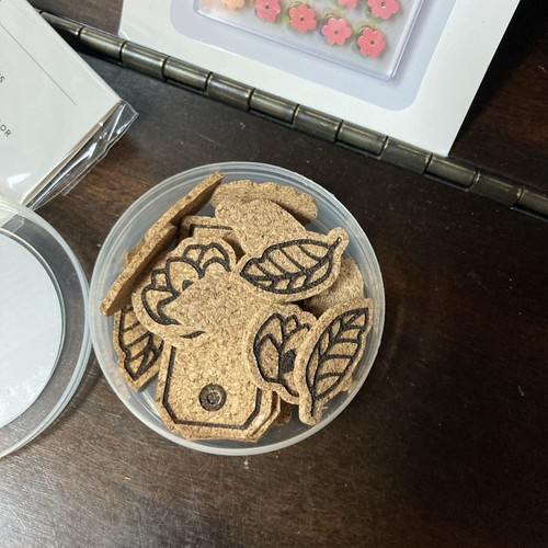 Stampin Up Crafting Supplies Rhinestones Gems Sequins Cork Self Adhesive Lot/7