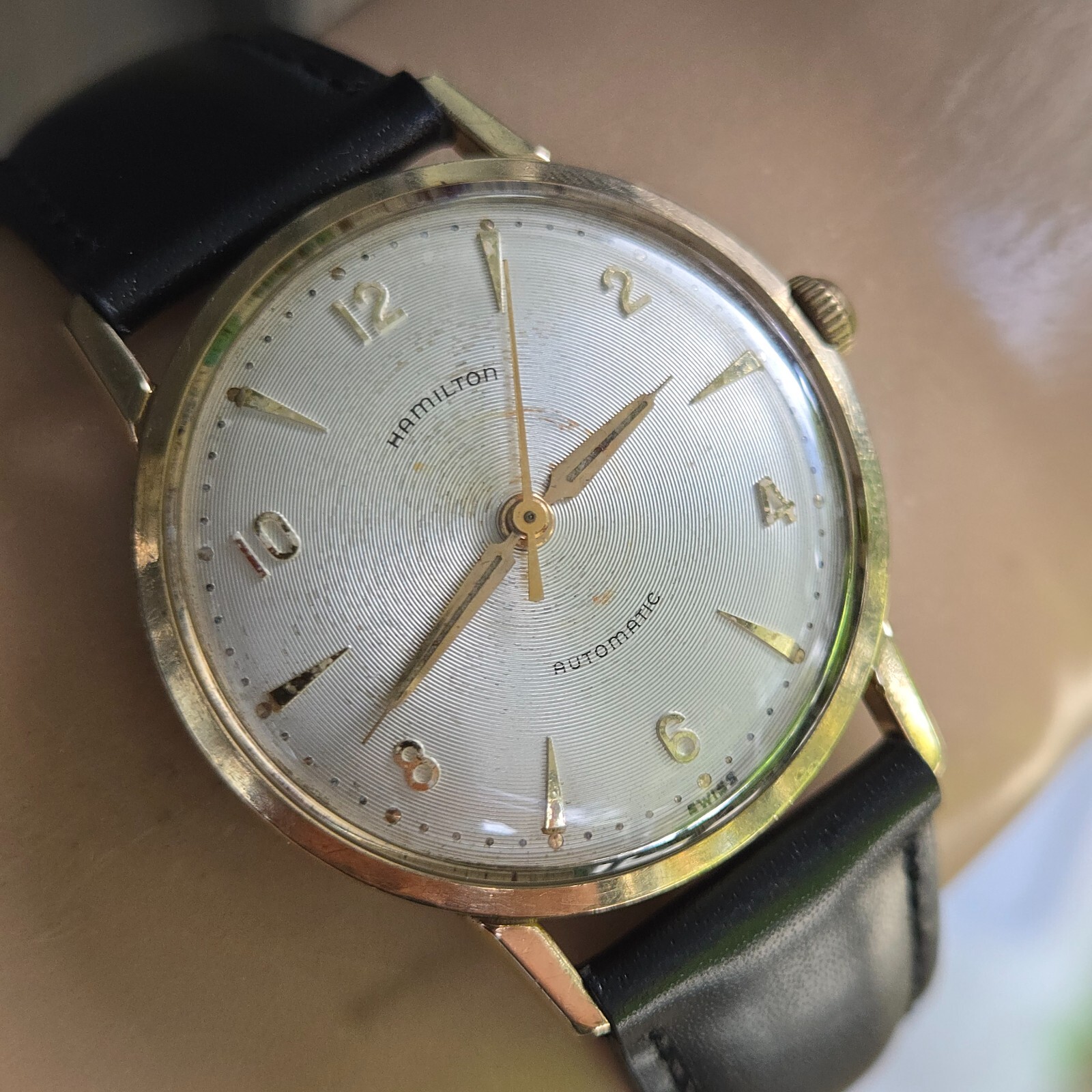 Vintage HAMILTON men's automatic watch Cal.672 17Jewels 10K