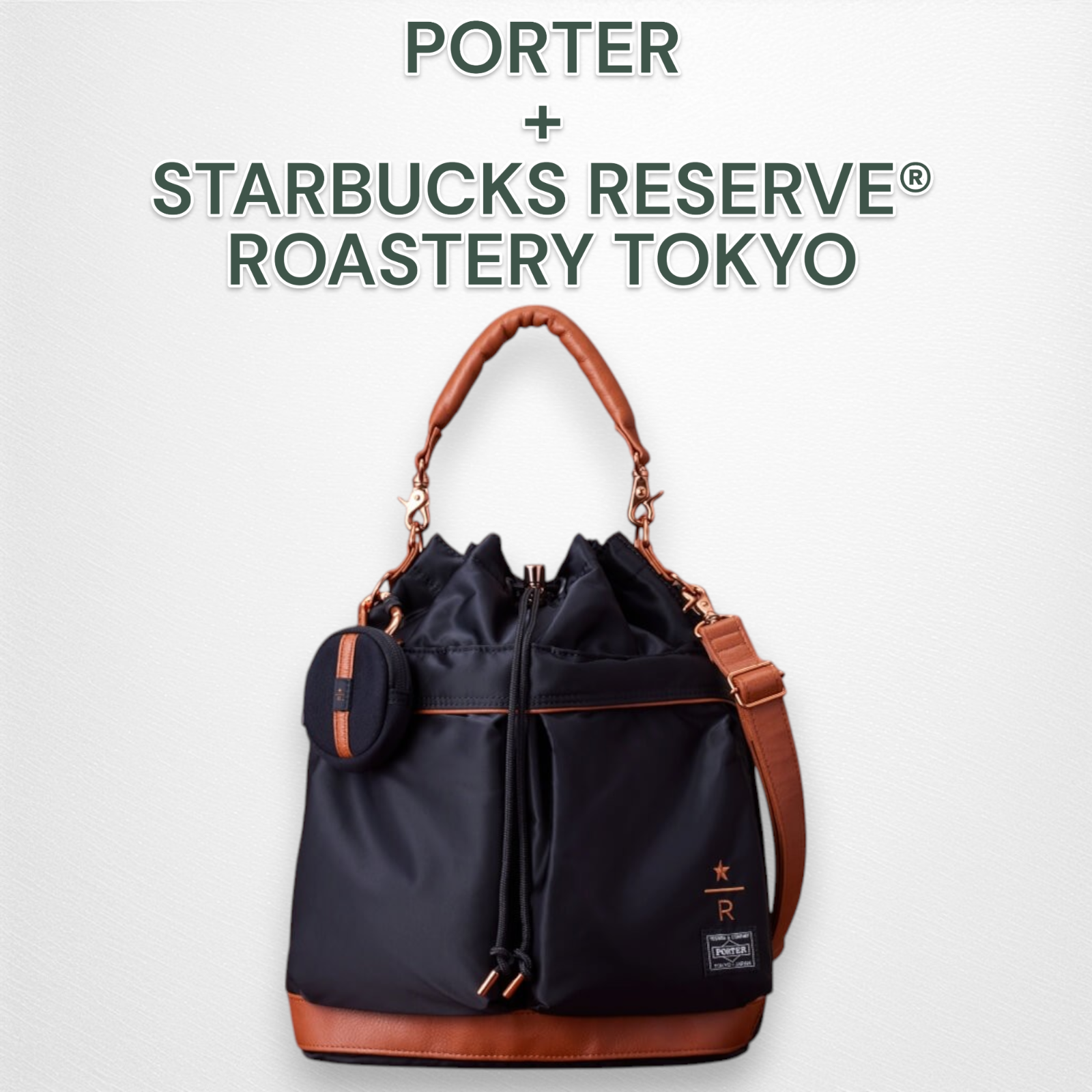 PORTER x STARBUCKS RESERVE ROASTERY TOKYO Coffee Bean Shape PORTER x STARBUCKS RESERVE ROASTERY TOKYO Coffee Bean Shape