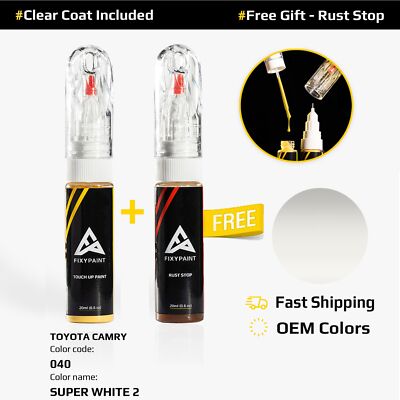 Car Touch Up Paint For TOYOTA CAMRY Code: 040 SUPER WHITE 2