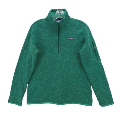PATAGONIA Women’s Better Sweater 1/4 Zip Pullover Fleece Sweater Green LARGE