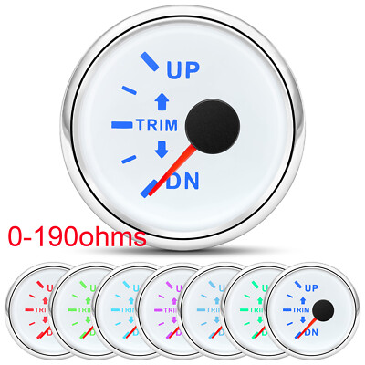 2'' 52MM Universal Trim Gauge UP-DN For Car Boat Marine With 7 Colors Backlight