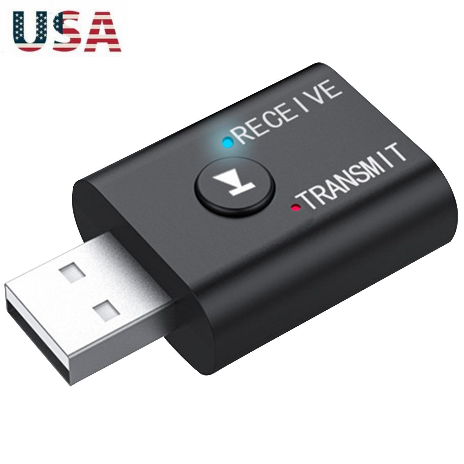 2 in1 USB Bluetooth 5.0 Audio Transmitter Receiver Adapter For MP3/CD player
