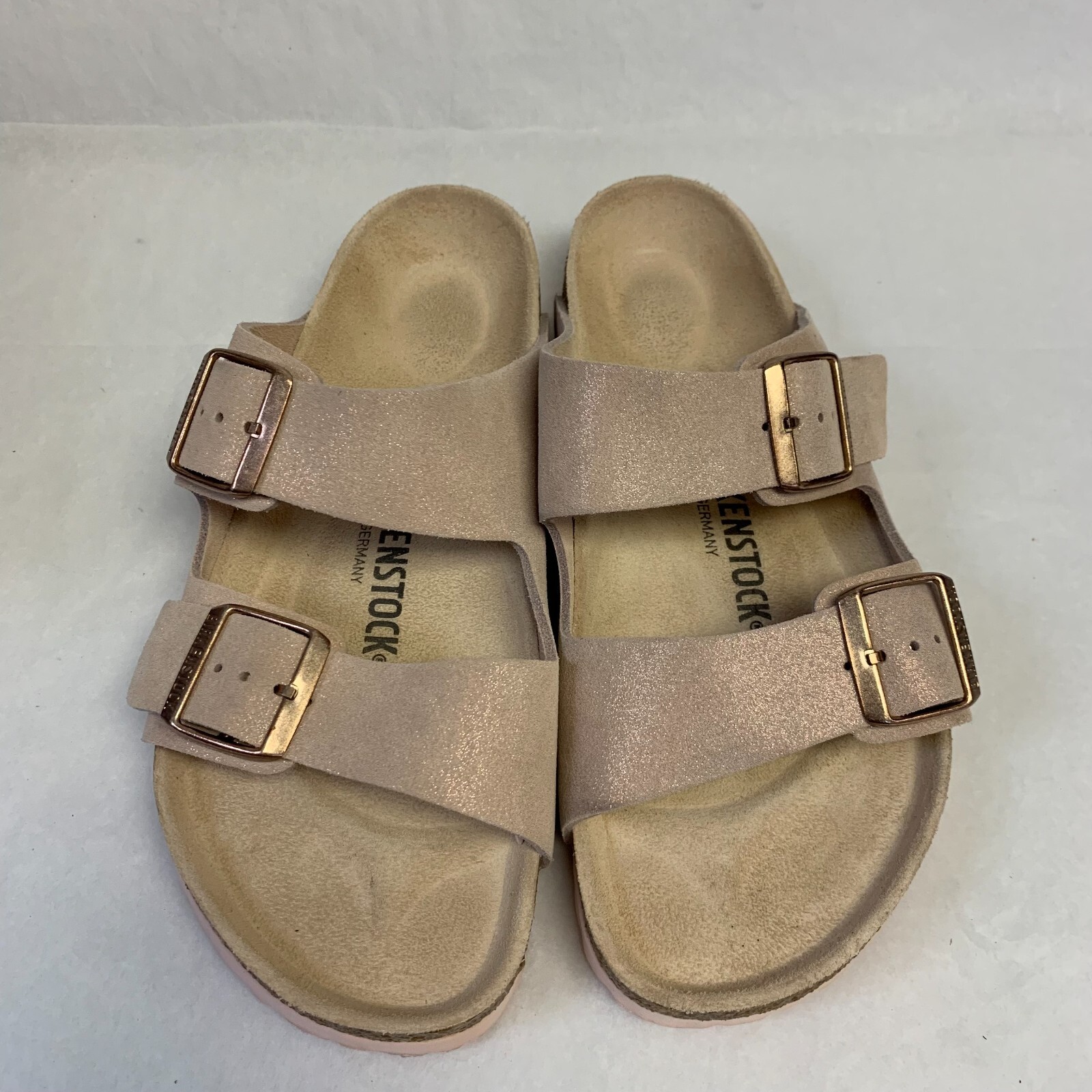 Birkenstock New w/ Box Arizona Shimmering Light Rose Suede