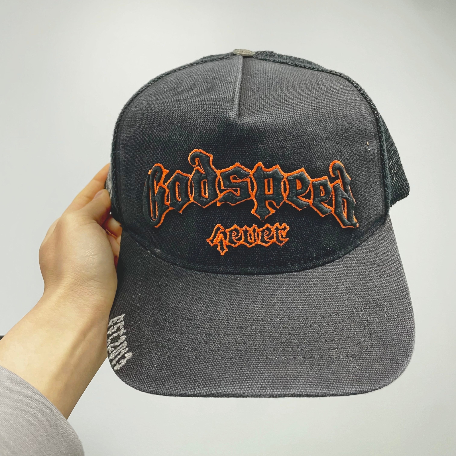 Godspeed GS FOREVER TRUCKER HAT (VINTAGE BLACK/ORANGE