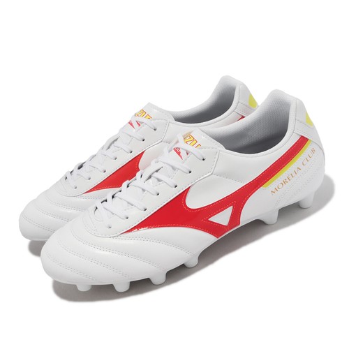 Мужские футбольные шиповки Mizuno Morelia II 2 Club White Red Yellow P1GA2316-64