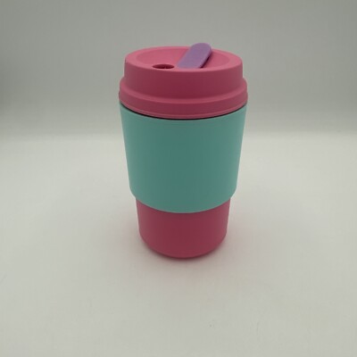 Tupperware ECO To Go Travel Cup Tumbler 12 Oz Pink & Blue New