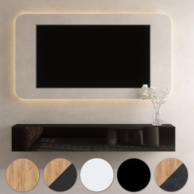 Planetmöbel WEST 2x TV-Board 100 cm – Moderne Lowboards Fernsehmöbel Wohnzimmer