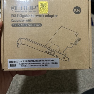 EDUP PCI-E Gigabit Network Adapter Compatible 2K/XP/Win 7/Win 8.1/Win 10 