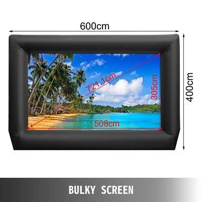 Inflatable Movie Screen Outdoor Projector Screen Parties Washable Airblown