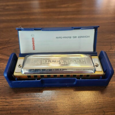 NEW Hohner Blues Harp Harmonica with Case F#, F sharp