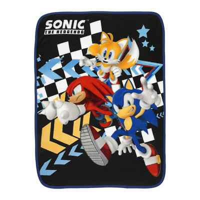 Sonic The Hedgehog Sonic Knuckles Tails Graphic Throw Blanket 46'' x 60'' 2024