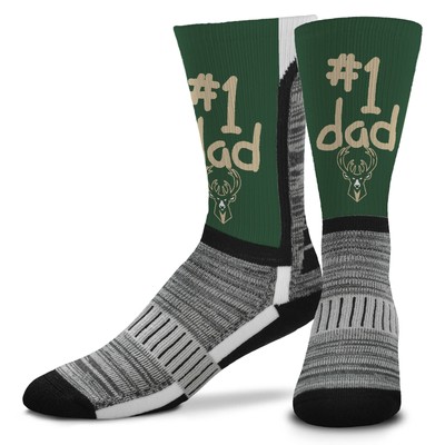 Носки Milwaukee Bucks #1 Dad с V-образным вырезом, большие (10-13)