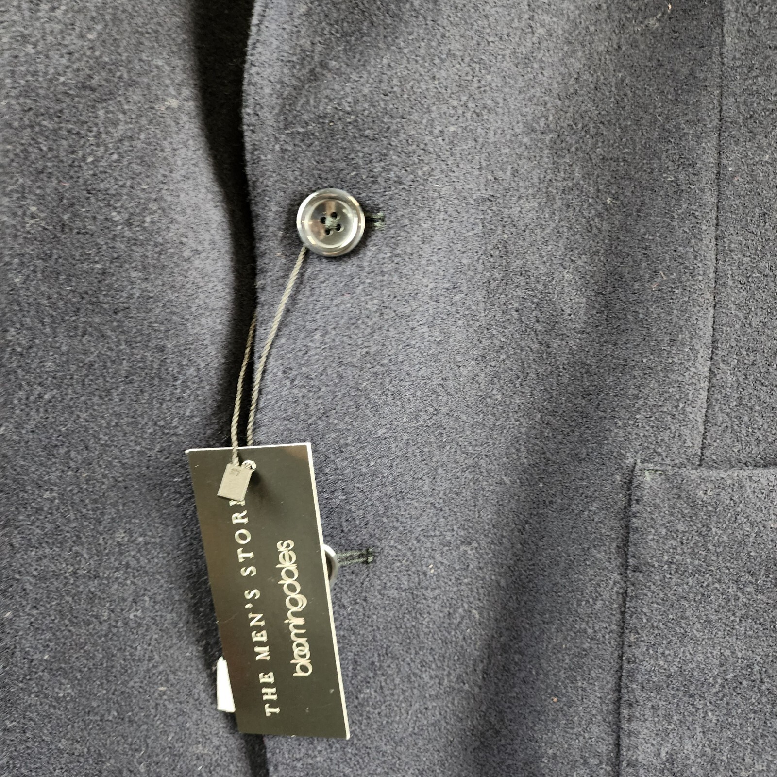 The Men's Store at Bloomingdale's Micro Bouclé Regular Fit Coat Men's 42R Navy - Picture 8 of 18