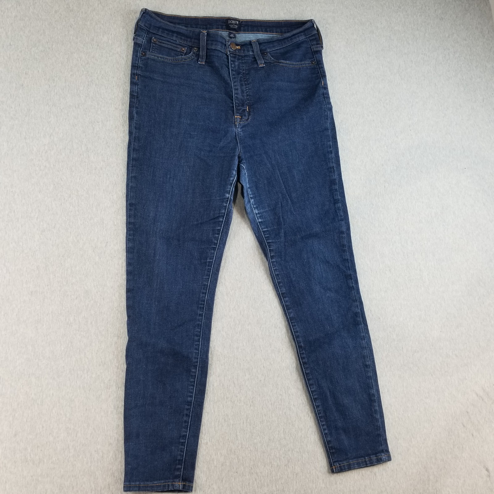 J. Crew Jeans Women's Sz 32 High Rise Skinny Dark Wash Normcore Cute Trendy Nice