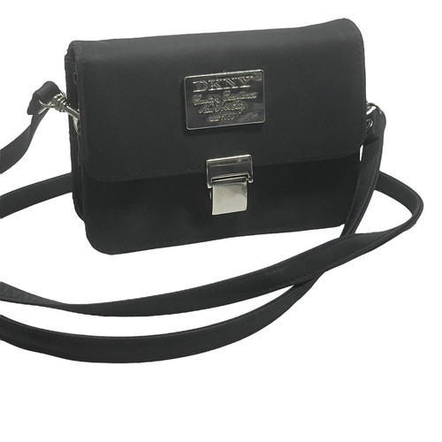 DKNY Donna Karan New York Black Nylon Handbag Purse Shoulder