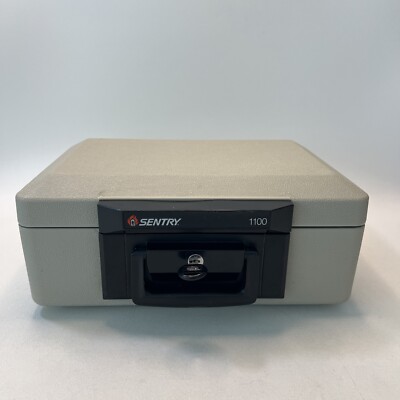 Sentry 1100 Portable Fire Safe Security Box Chest Lockbox With Handle And 1 Key