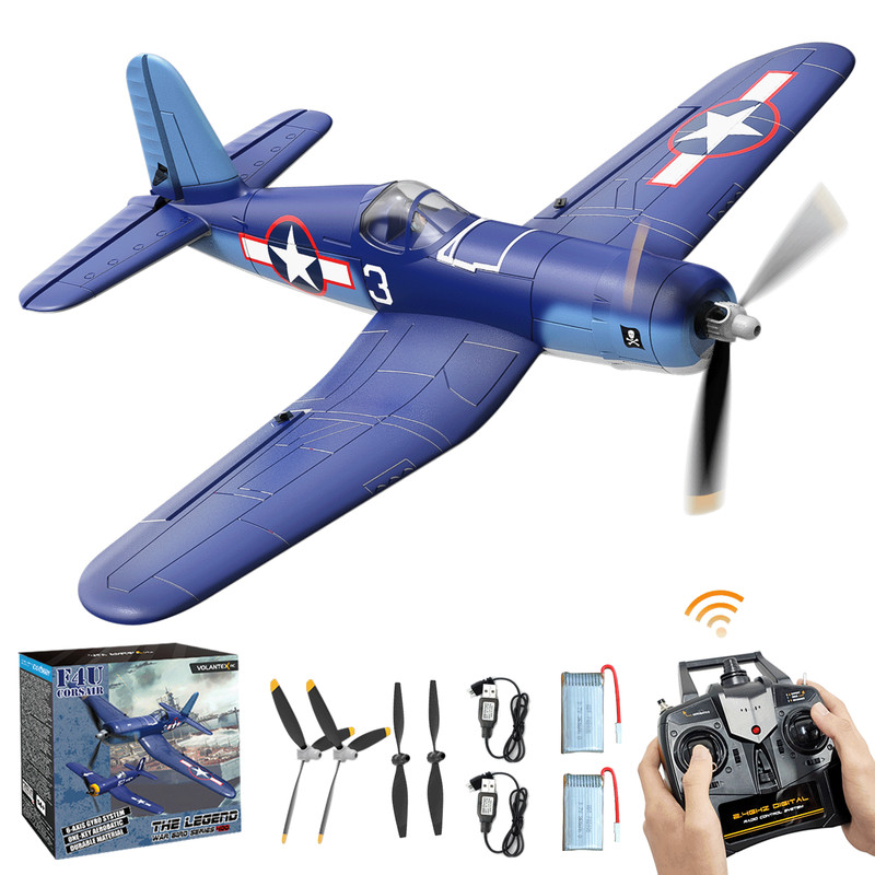 Volantex RC Planes for Adults,4-CH F4U Corsair RC Airplane,One-Key Aerobatic,RTF