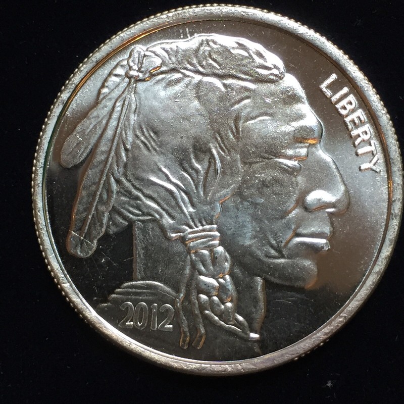Liberty Indian Head Buffalo 2012 USA Silver 1 troy oz .999 Fine