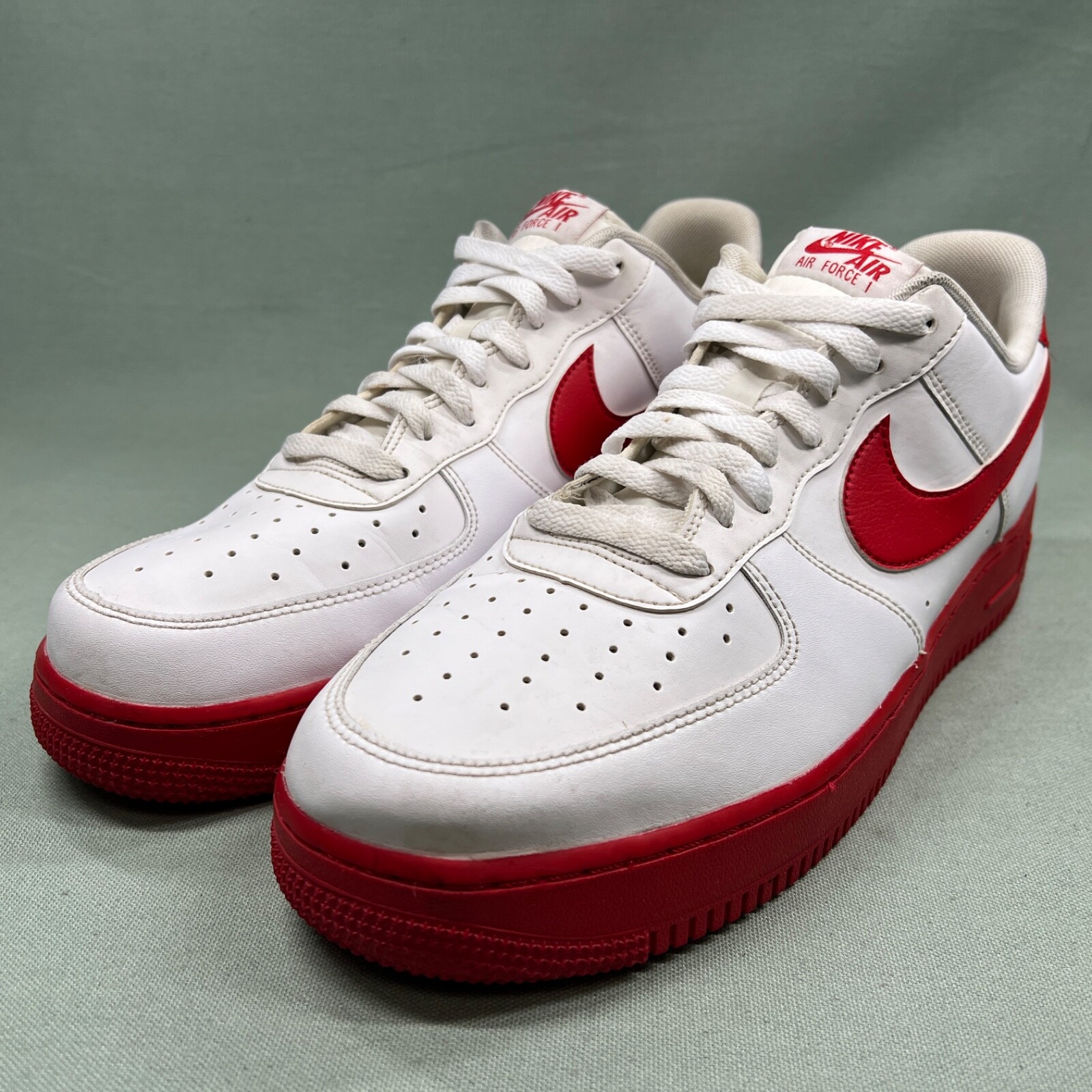 Nike Air Force 1 '07 ★CK7663-102 NIKE AIR FORCE 1 LOW WHITE/RED SOLE SNEAKERS CK7663-102