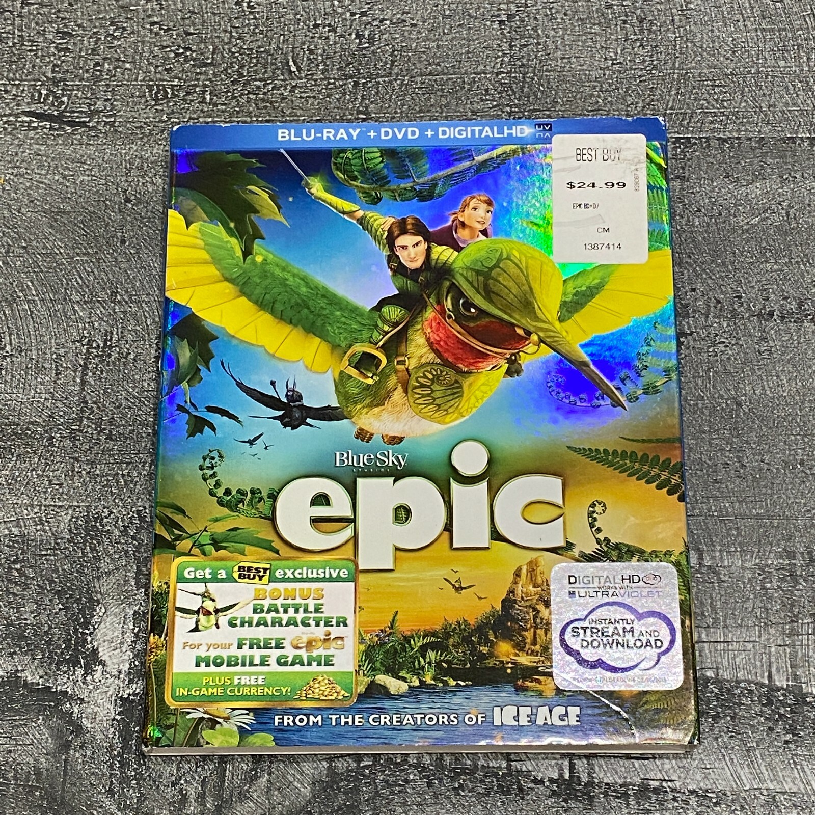 Epic (Blu-ray, DVD & Digital 2013) Very Good Condition With