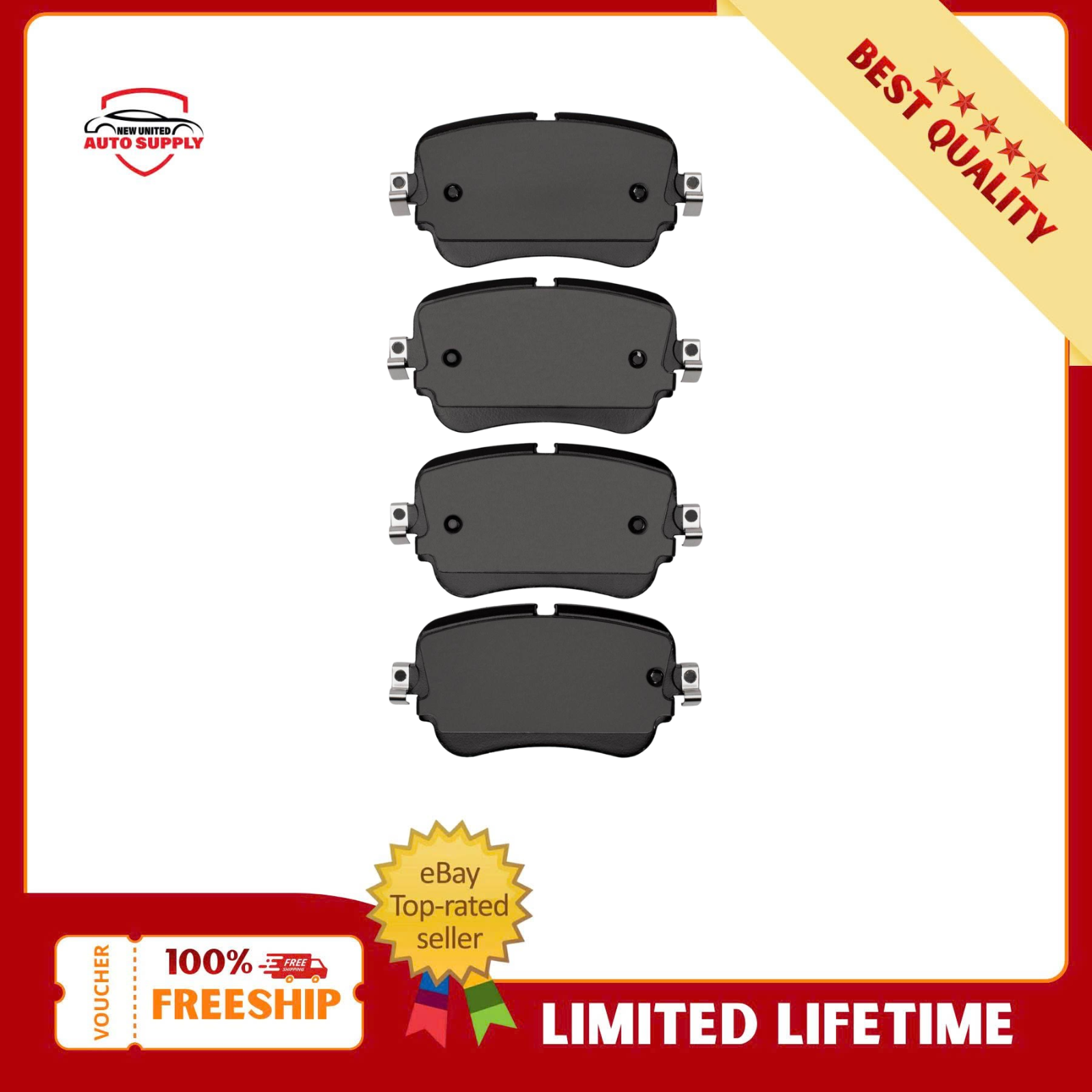 GNAD1895 Ceramic Rear Brake Pads For 17-20 Audi A6 A8 Quattro A7 Sportback SQ8
