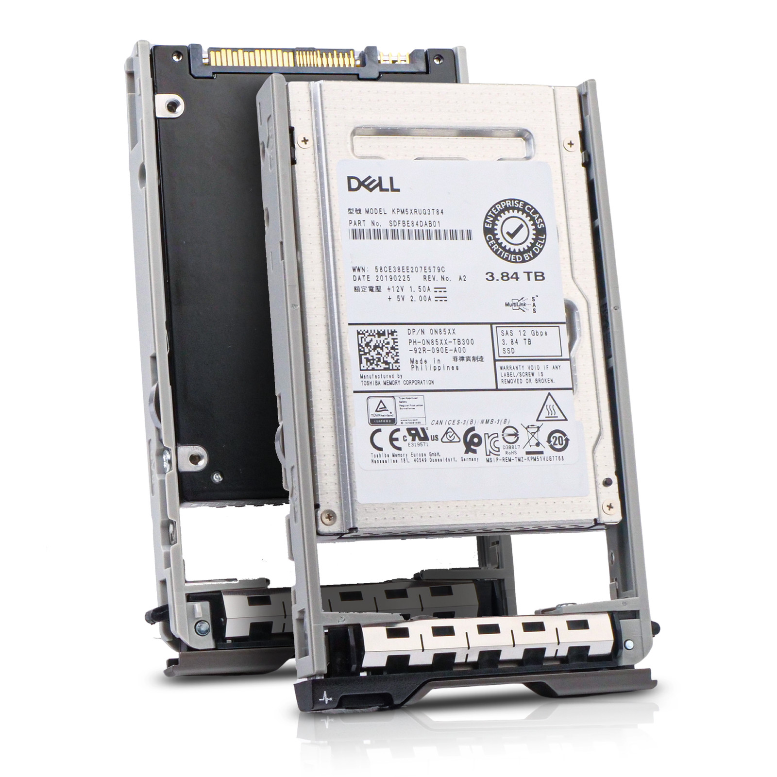 Dell 3.84TB SAS 12Gb/s 3D TLC 1 DWPD 2.5" Read Intensive SSD 400-BBRB G13