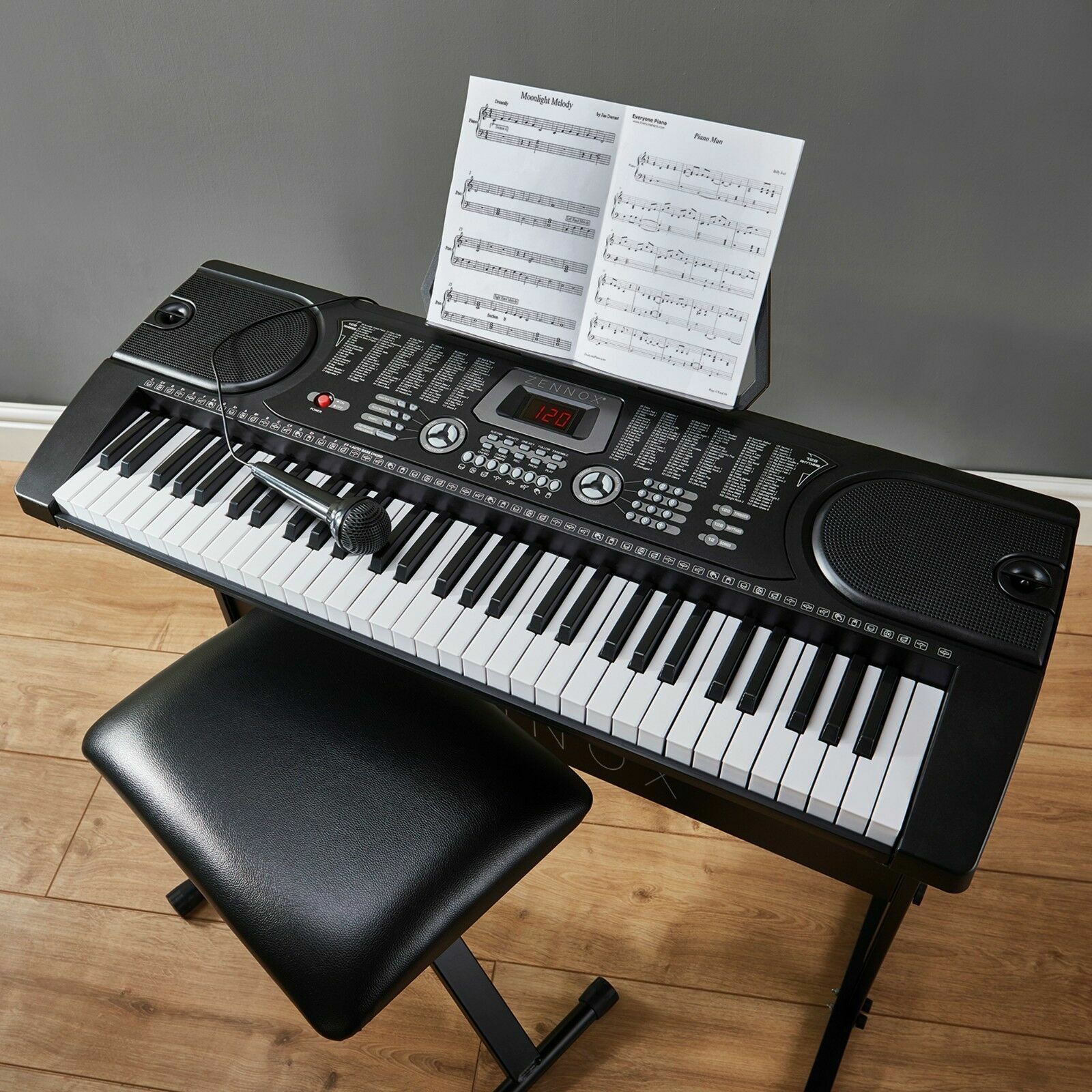 Electric keyboard. Electronic keyboard. микрофон для рояля. zennox. 61 key electronic.