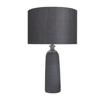 Urban Designs Contemporary 24-Inch Textured Cement Table Lamp - Black
