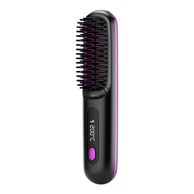 LCD Electric Quick Heated Beard Straightener Brush Hair Comb Curling Curler Show