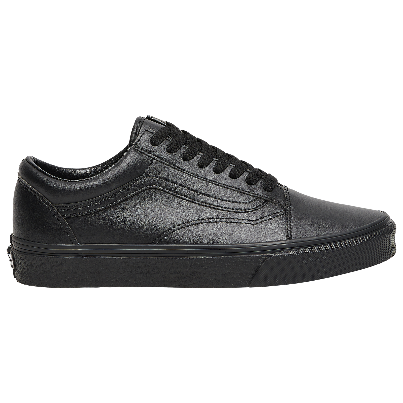 Vans Old Skool Low Triple Black Leather Men s Size 8 12 Brand New