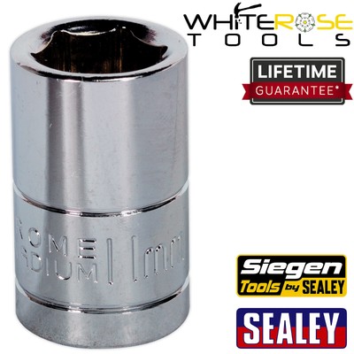 Siegen WallDrive  Socket 11mm 3/8''Sq Drive Sealey Hardened Tempered Steel