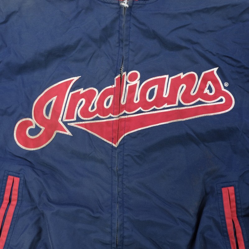 ジャケット・アウター Vintage Mirage Cleveland Indians Jacket Rare Vintage MIRAGE Cleveland Indians MLB Baseball Full Zip