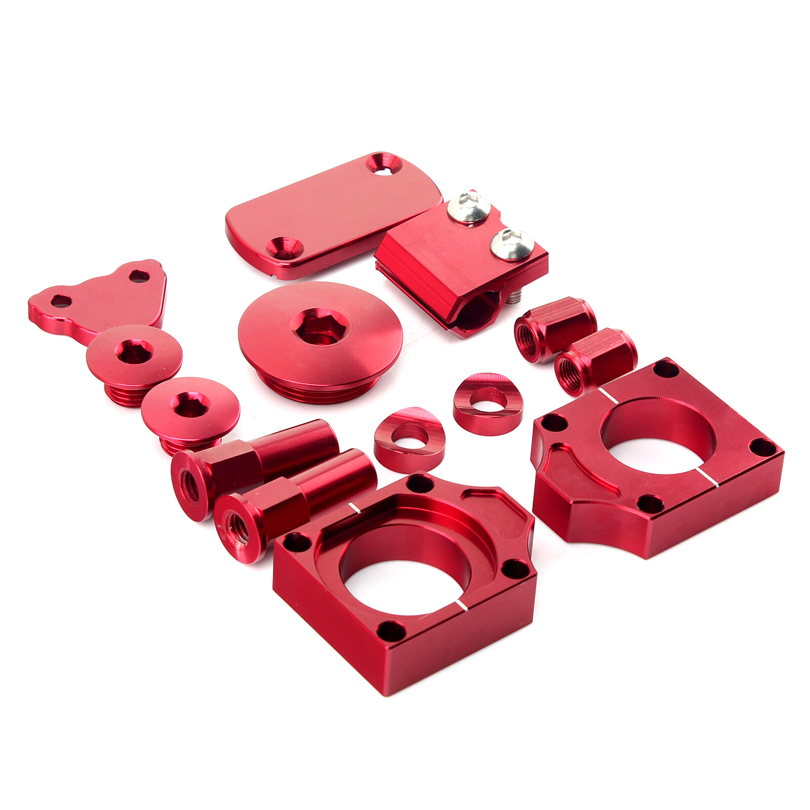 For HONDA CRF250R 2004-2008 CRF250X 2004-2017 Billet RED Aluminum BLING KIT KITS