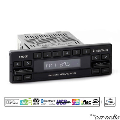 Retrosound Grand Prix Retro Autoradio DAB+ Bluetooth Radio MP3 USB Motor-6DAB