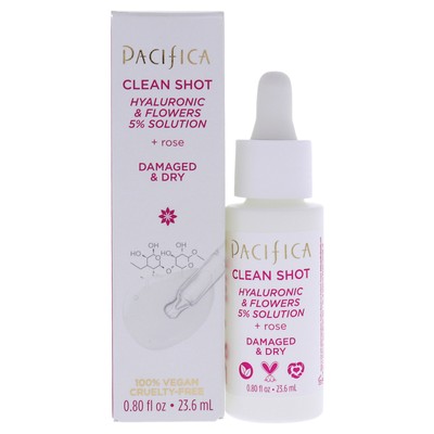 Clean Shot Hyaluronic and Flowers 5 Percent Solution by Pacifica for - 0.8 oz