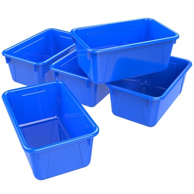 Small Cubby Bins   Plastic Storage Containers for Classroom, 12.2 x 7.8 x 5.1...