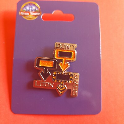 Alton Towers Oblivion Pin Badge ''Don't Look Down'' Merlin Entertainments *New*