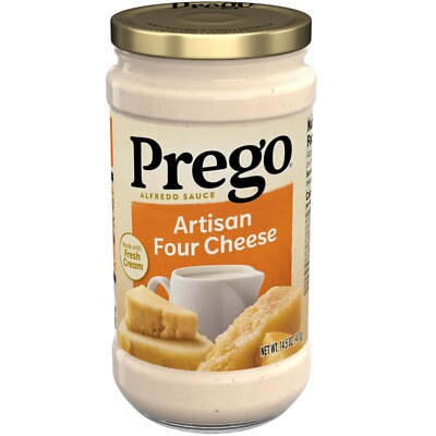 Prego Four Cheese   Alfredo Pasta Sauce, 14.5 oz Jar (Pack of 3)