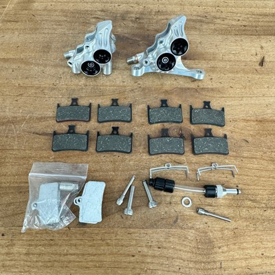 New! Hope RX4+ DOT for SRAM Silver Flat Mount Disc Brake Calipers Set 179g +20mm
