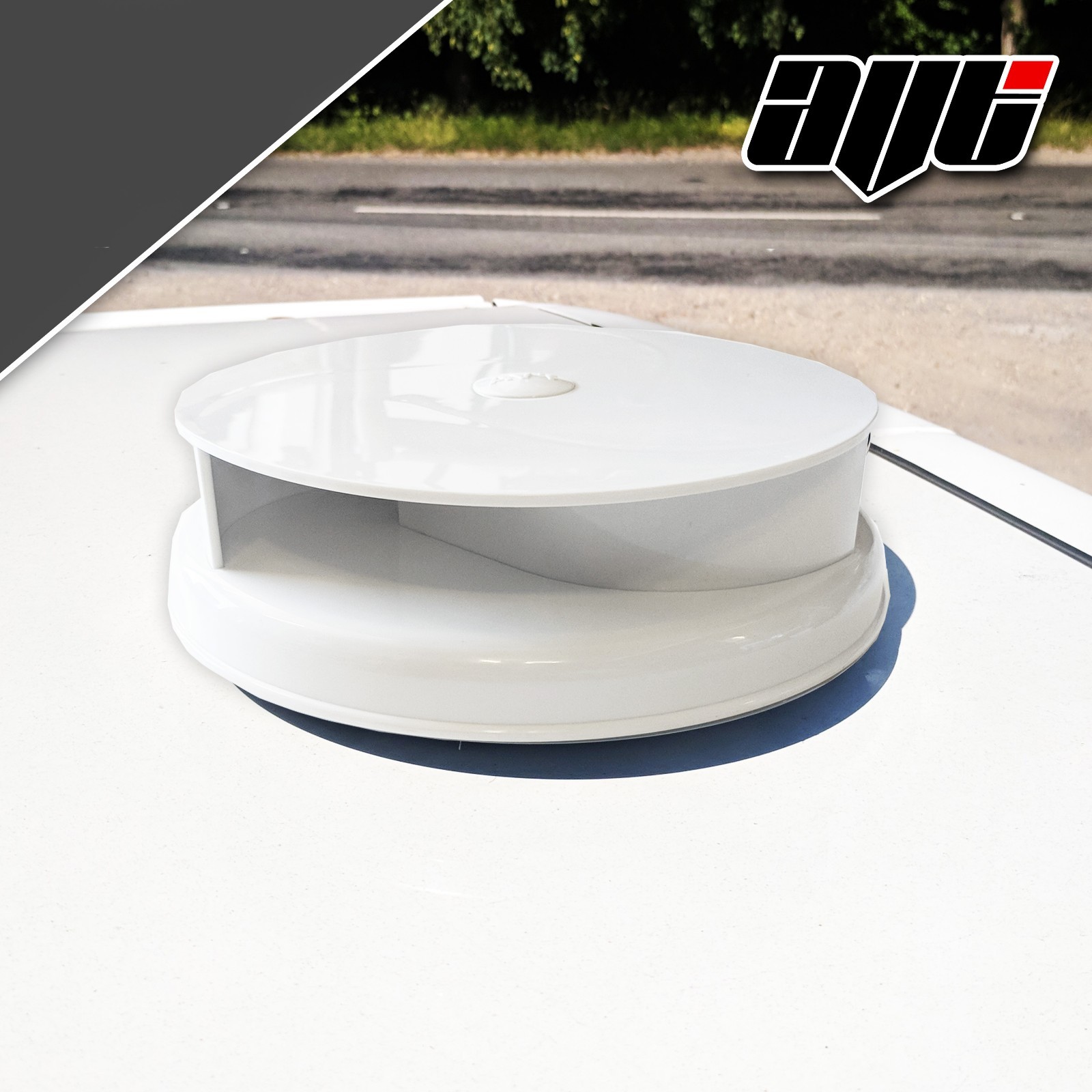 Wind Driven WHITE Van Roof Vent Rotating Dog Pet Horse Vehicle 4x4 Air