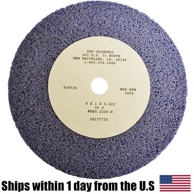 RBG 2208 Lawn Mower Blade Grinding Wheel 36 Grit 8 Inch Sharpening Stone 559679