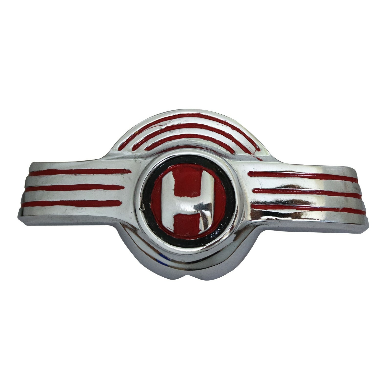 Hindustan Ambassador Chrome Bonnet Red Badge Monogram 