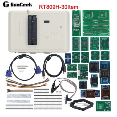 RT809H-30Item Universal Programmer Chip EMMC-Nand FLASH Programmer + 34 Items
