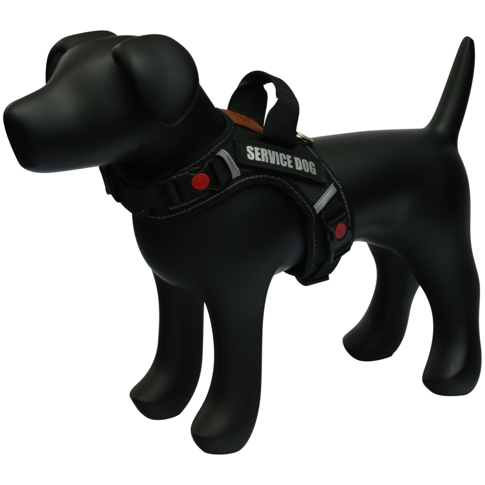 Albcorp Reflective Service Dog Vest Harness, with Hook & Loop Removable Patches